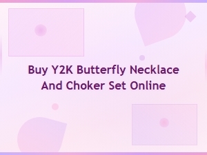 Buy Y2k Butterfly Necklace and Choker Set Online | Trendy Y2k Jewelry